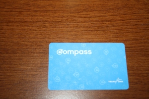 The Compass card from TransLink. The program was expected to start January 1st but still lacks a definite start date.